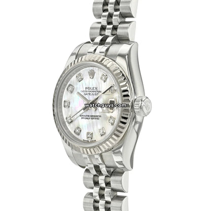 Rolex Datejust 179174 Pink Mother of Pearl Diamond