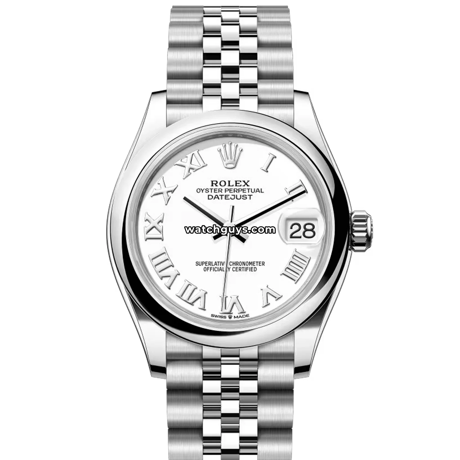 Rolex Datejust 278240 White Roman Jubilee