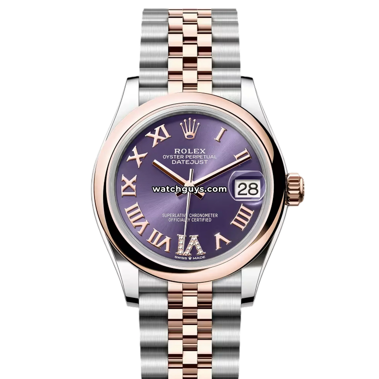 Rolex Datejust 278241 Aubergine Roman Jubilee
