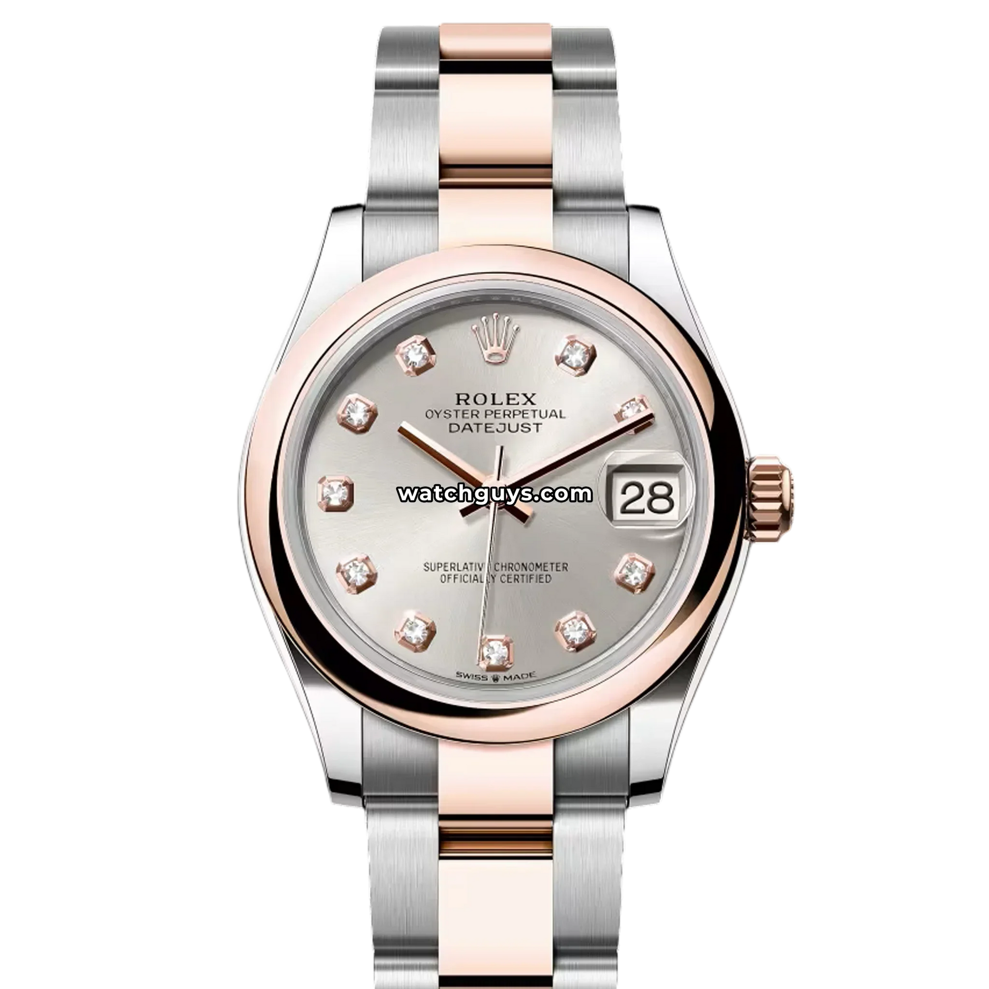 Rolex Datejust 278241 Silver Diamond Oyster