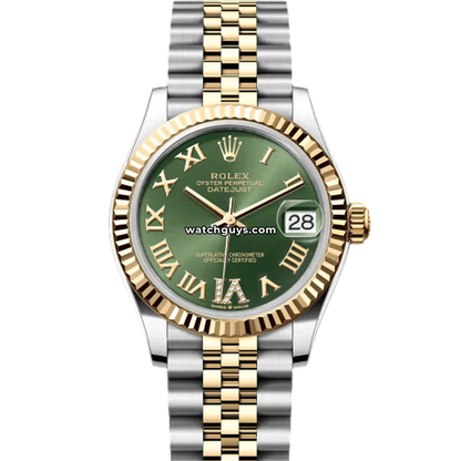 Rolex Datejust 278273 Green Roman Diamond