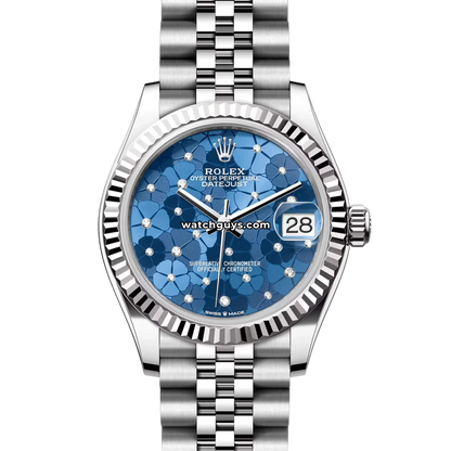 Rolex Datejust 278274 Azzurro Blue Floral Motif