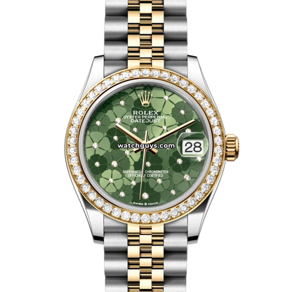Rolex Datejust 278383RBR Green Floral Motif Diamond