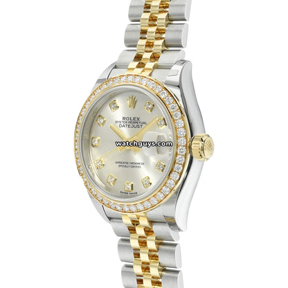 Rolex Datejust 279383RBR Silver Diamond