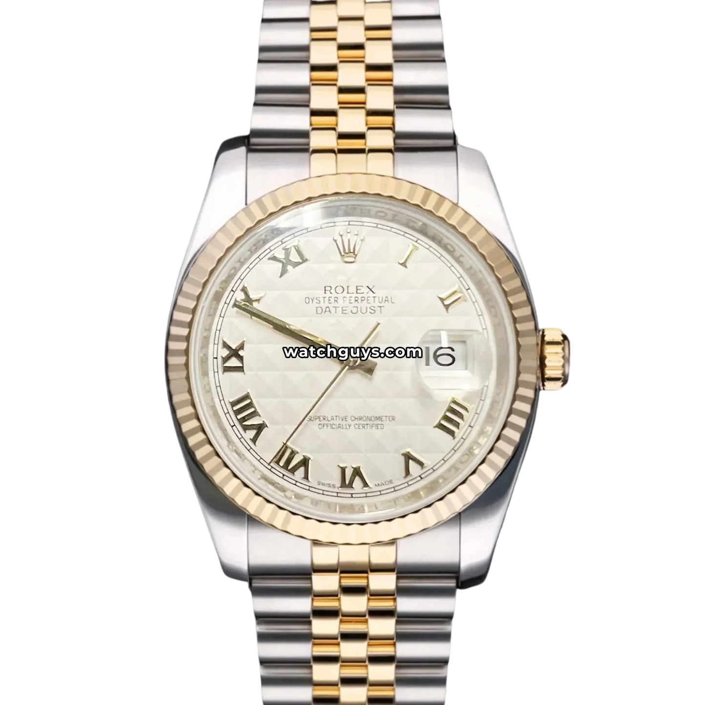 Rolex Datejust 36mm 116233 Ivory Pyramid Dial
