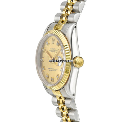 Rolex Datejust 68273 Two Tone Champagne Diamond