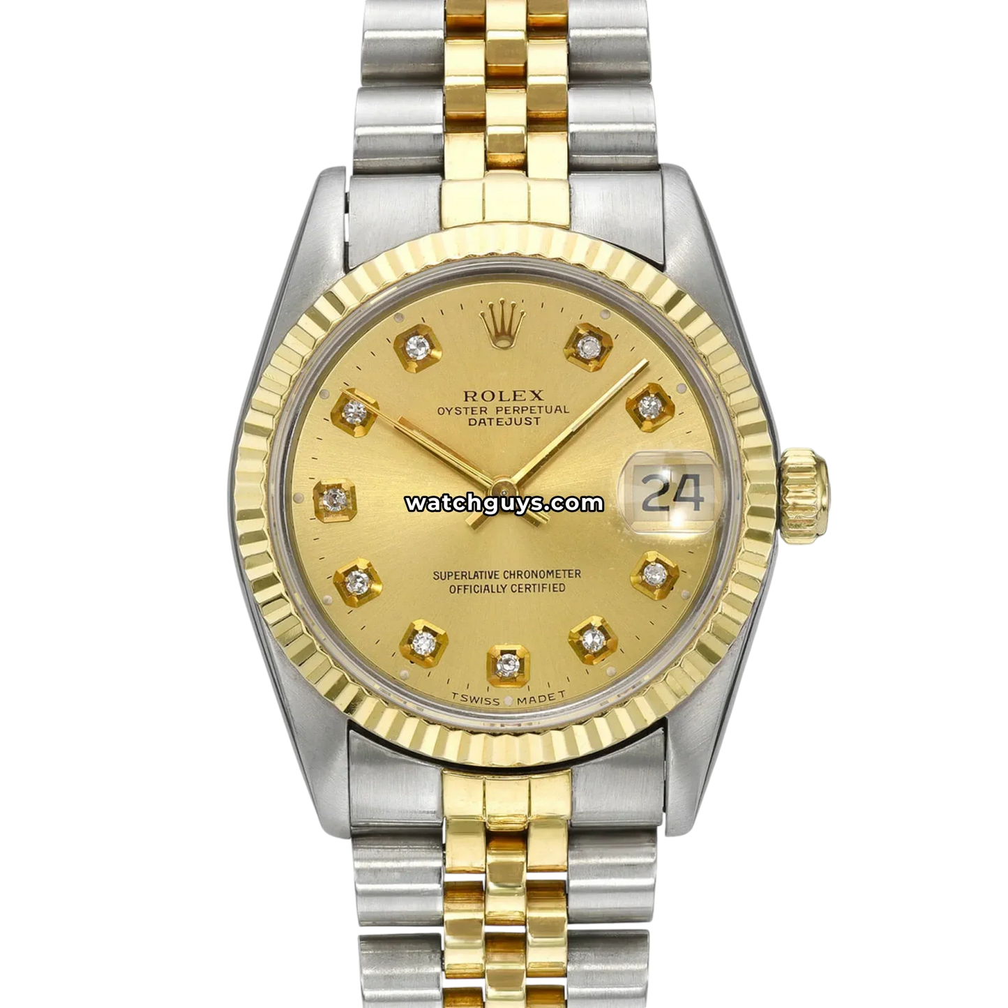 Rolex Datejust 68273 Two Tone Champagne Diamond