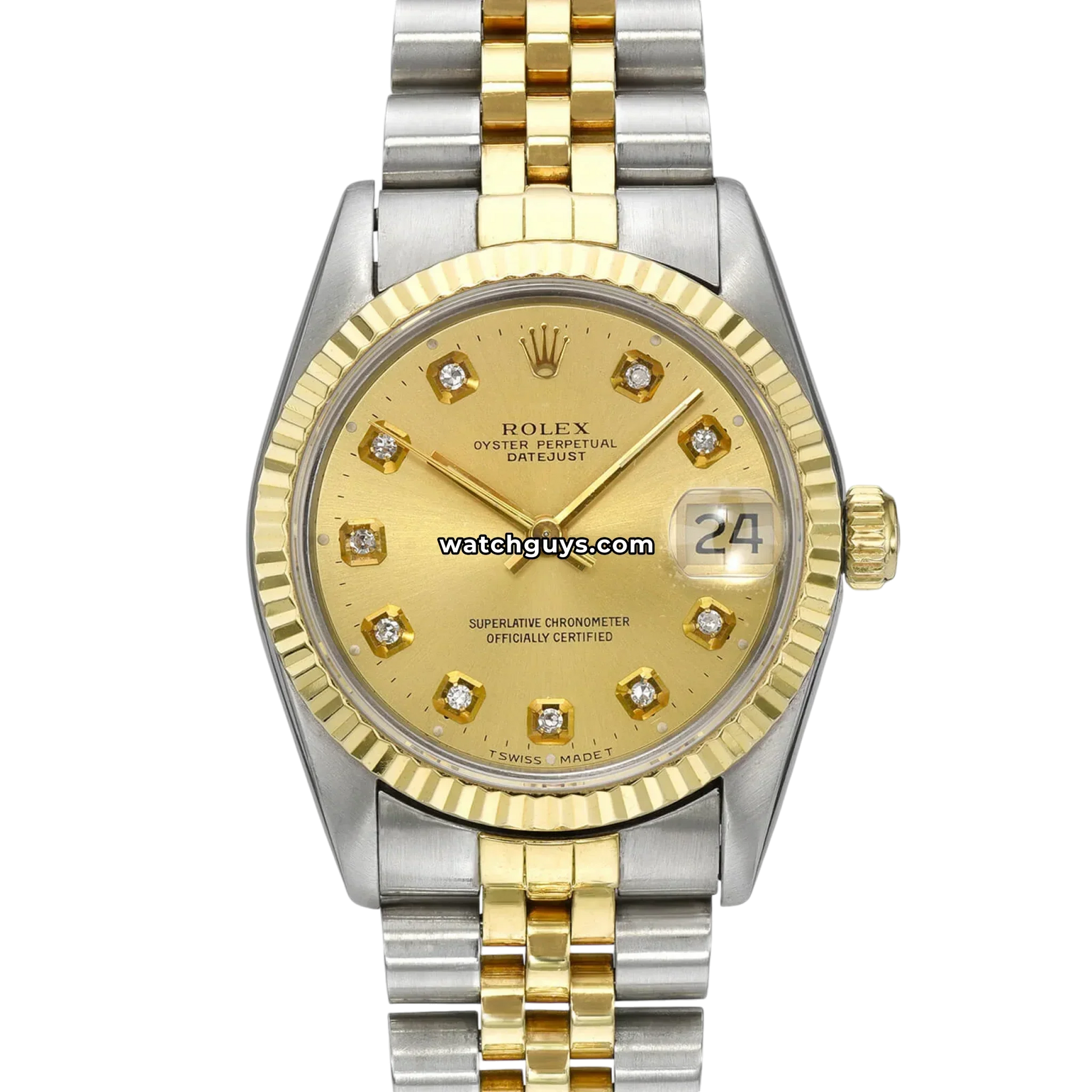 Rolex Datejust 68273 Two Tone Champagne Diamond