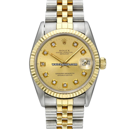Rolex Datejust 68273 Two Tone Champagne Diamond