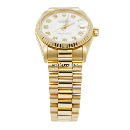 Rolex Datejust 68278 White Diamond President