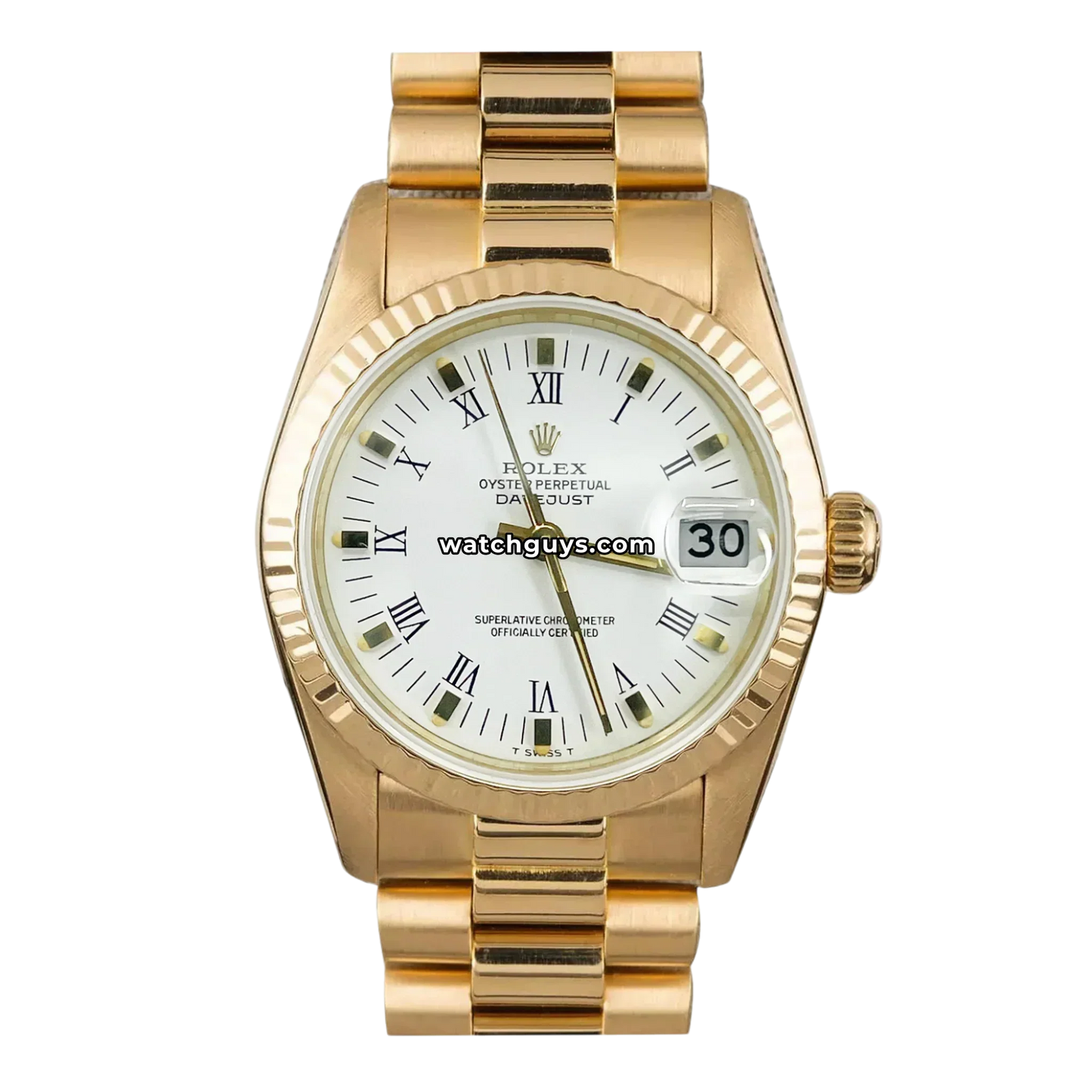 Rolex Datejust 68278 White Roman President