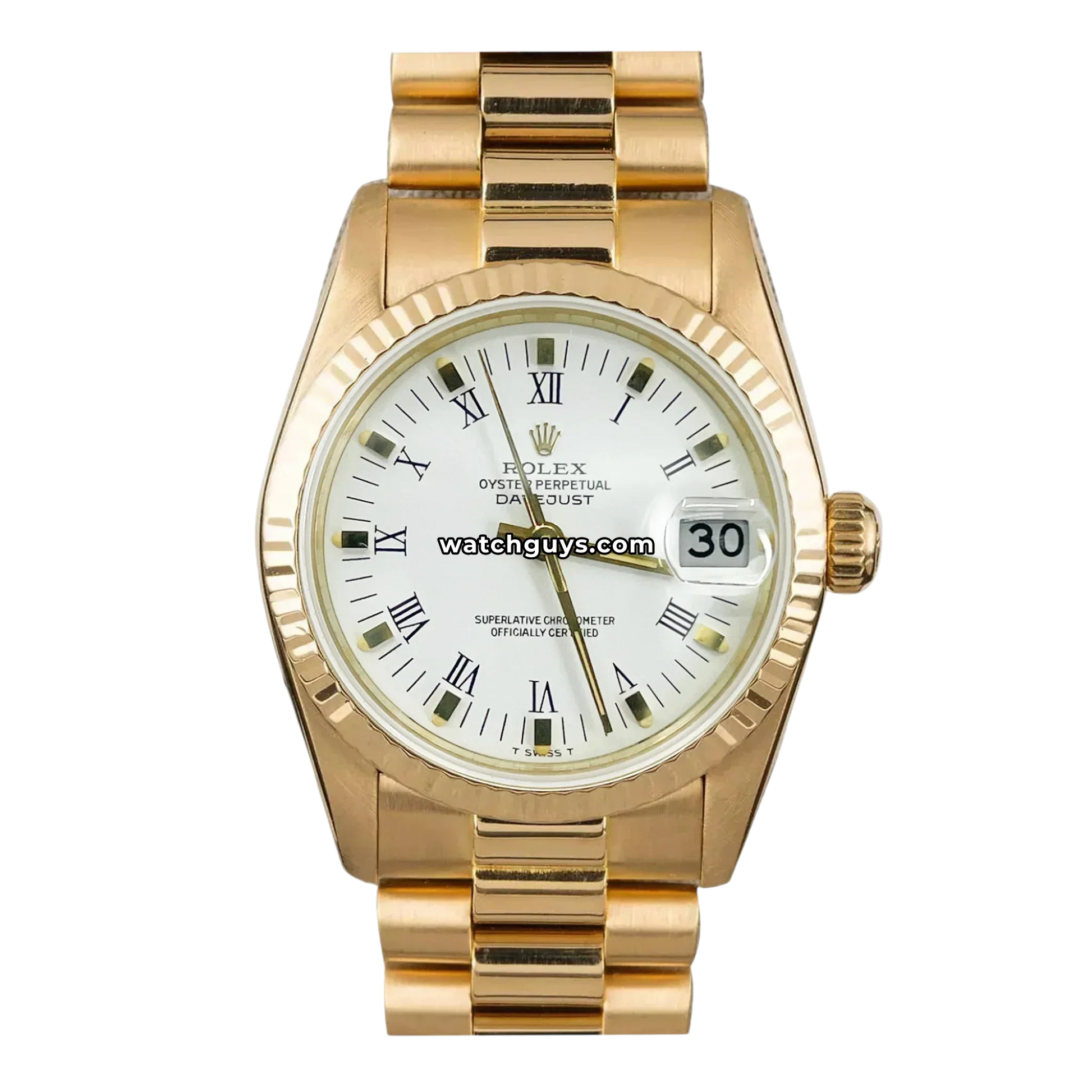 Rolex Datejust 68278 White Roman President