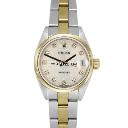 Rolex Datejust 69163 Silver Oyster Diamond