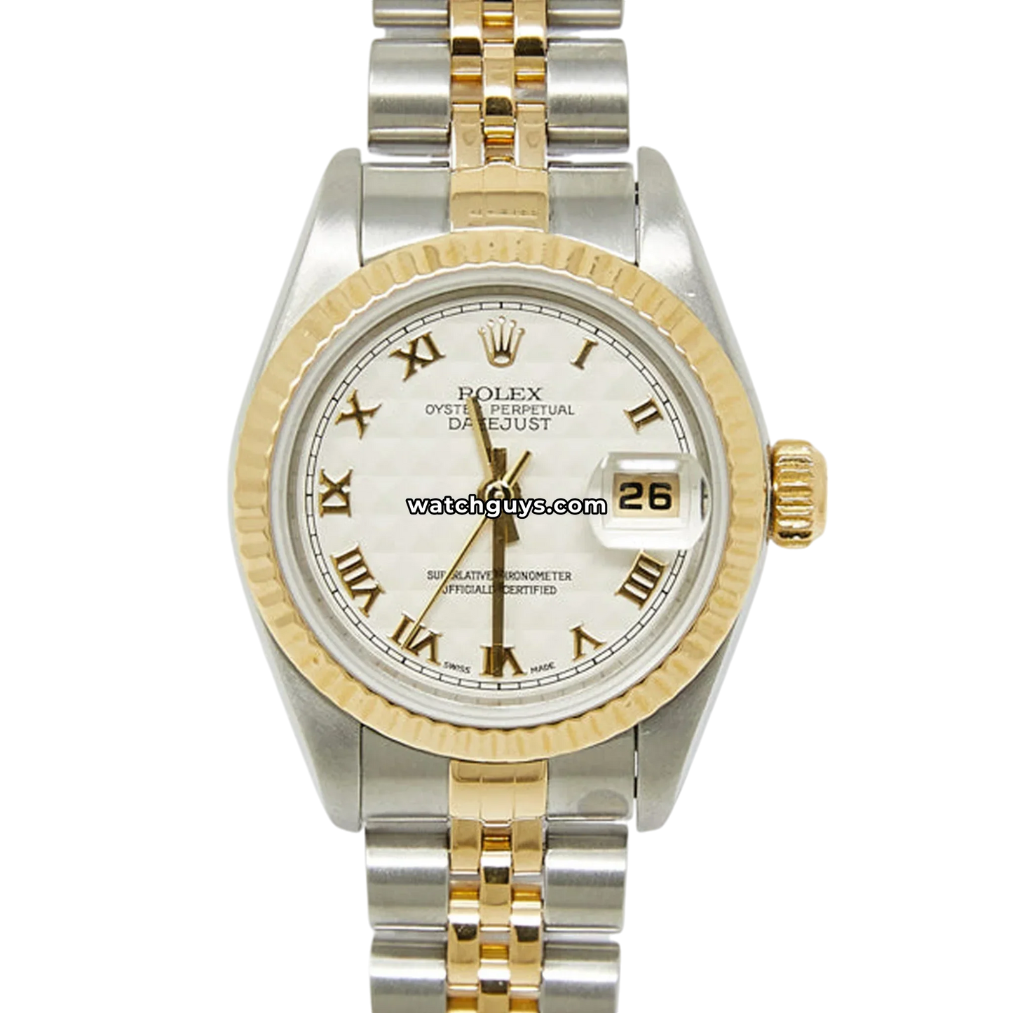 Rolex Datejust 69173 Ivory Pyramid Roman