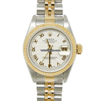 Rolex Datejust 69173 Ivory Pyramid Roman