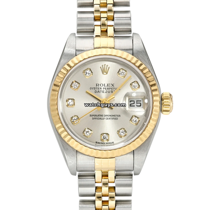 Rolex Datejust 69173 Silver Diamond Two Tone