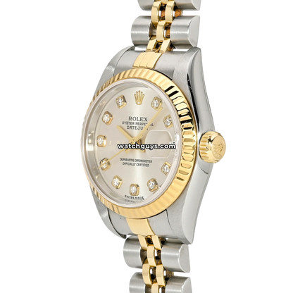 Rolex Datejust 69173 Silver Diamond Two Tone