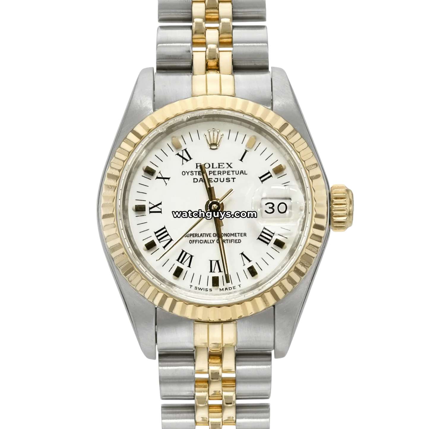 Rolex Datejust 69173 Two Tone White Roman