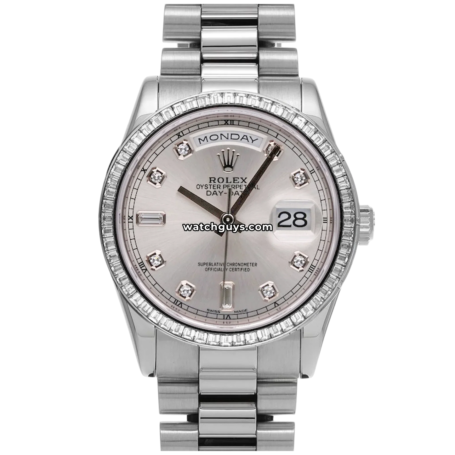 Rolex Day-Date 118399 Silver Diamond