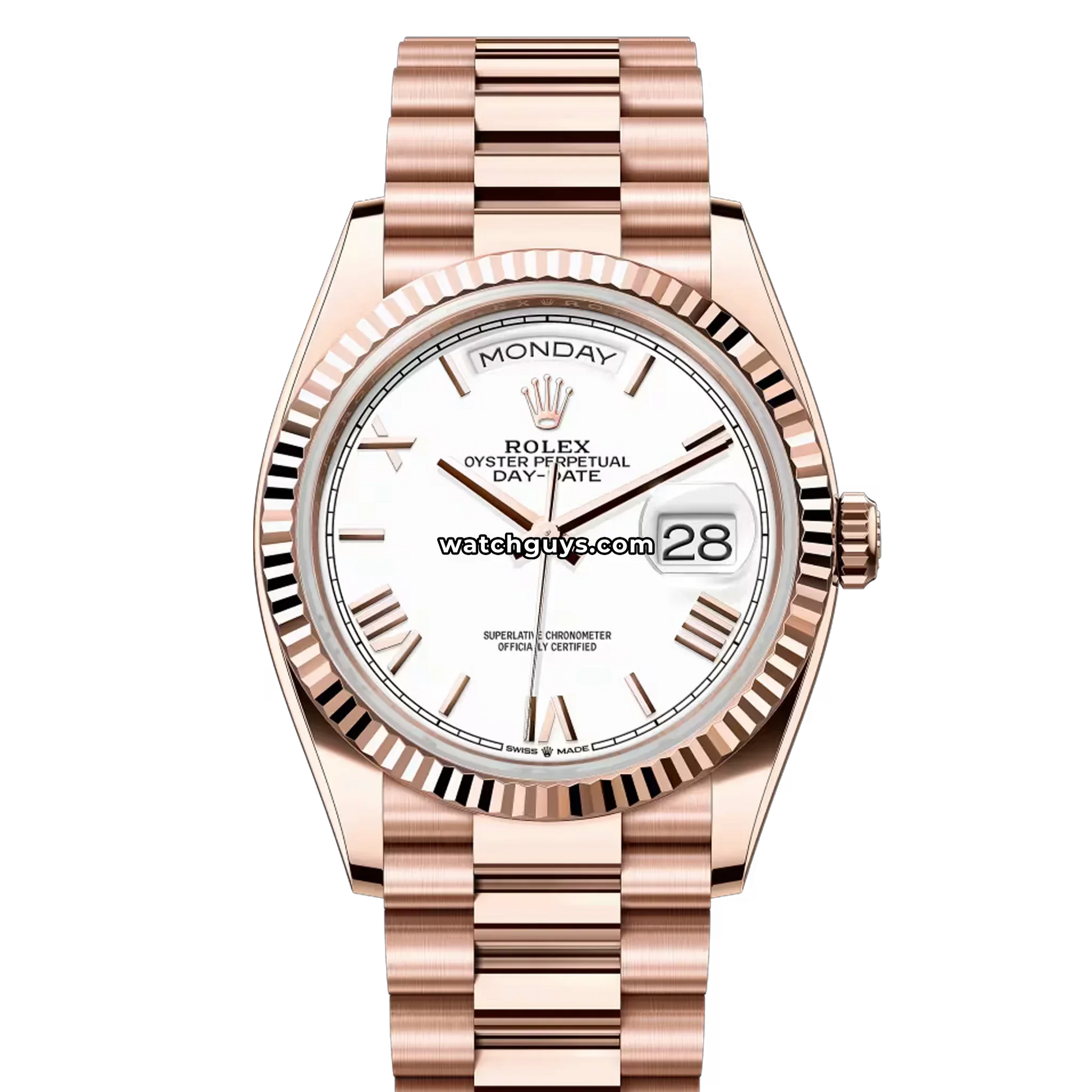 Rolex Day-Date 128235 White Roman