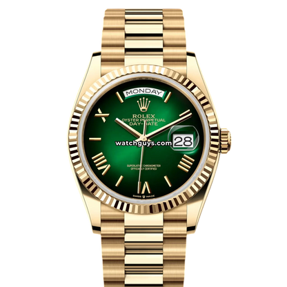 Rolex Day-Date 128238 Green Ombre Roman