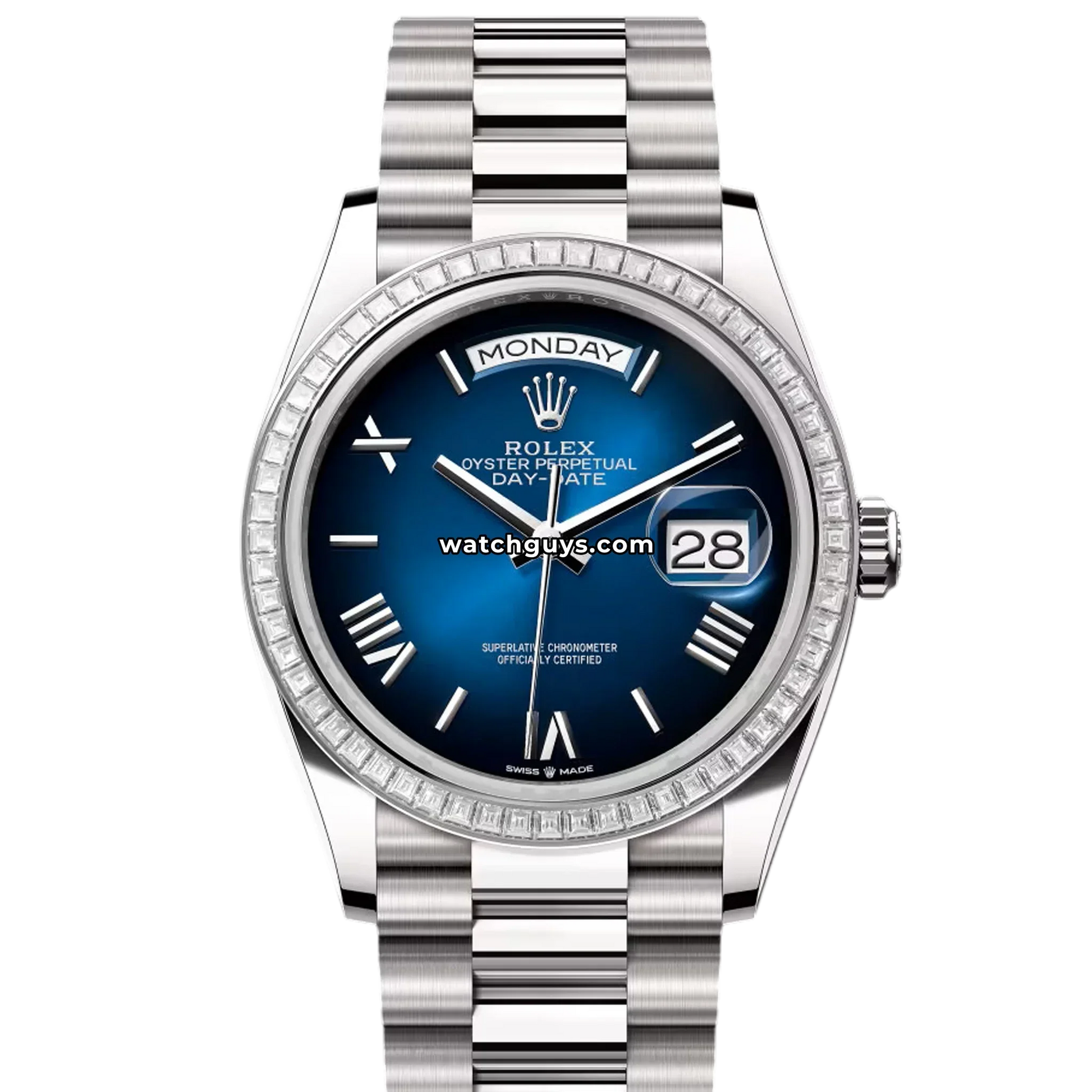 Rolex Day-Date 128399TBR Blue Ombre Roman