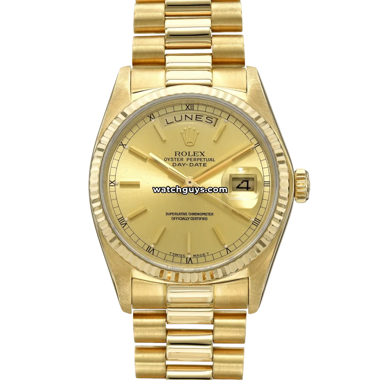 Rolex Day-Date 18038 Champagne Spanish Day Wheel
