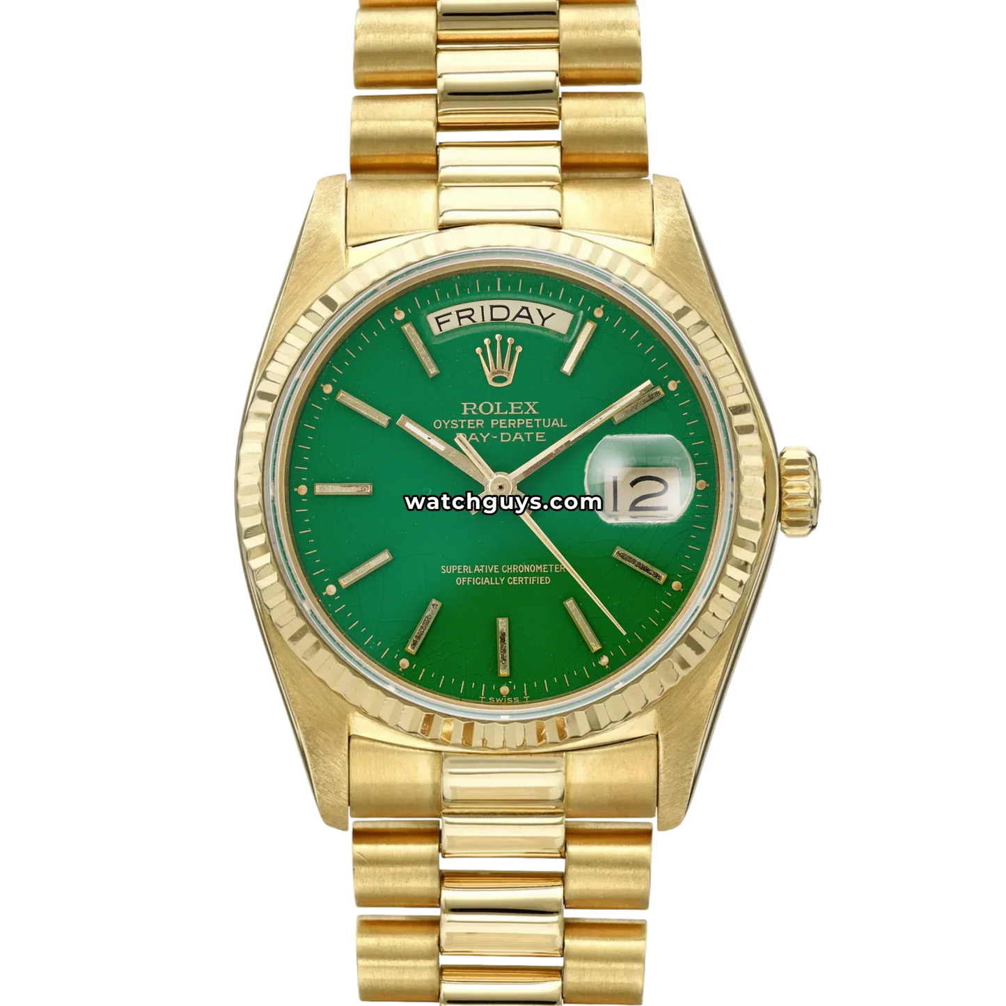 Rolex Day-Date 18038 Green Stella Dial