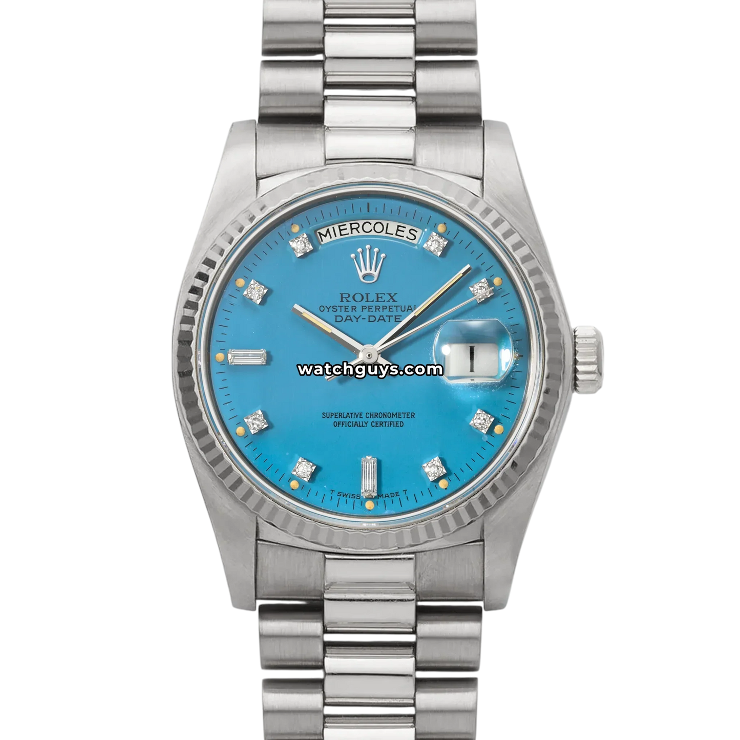 Rolex Day-Date 18039 Blue Stella Spanish Day