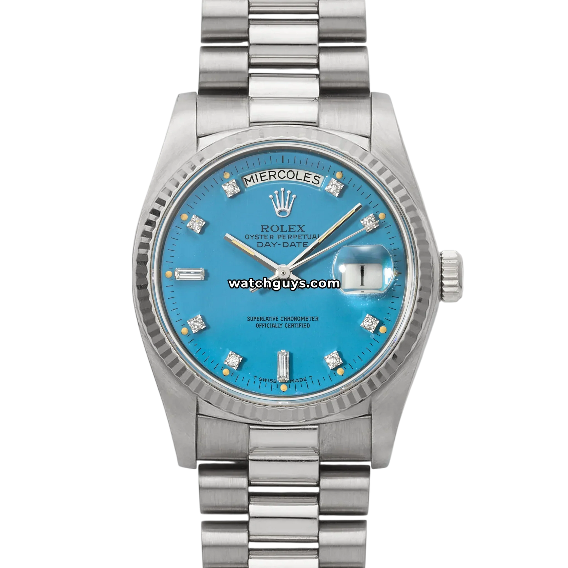 Rolex Day-Date 18039 Blue Stella Spanish Day