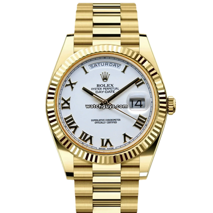 Rolex Day-Date 218238 White Roman President