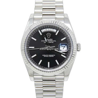 Rolex Day-Date 228239 Black 18k White Gold
