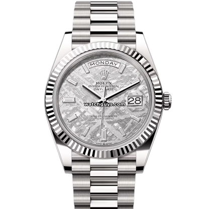 Rolex Day-Date 228239 Meteorite Diamond Baguette