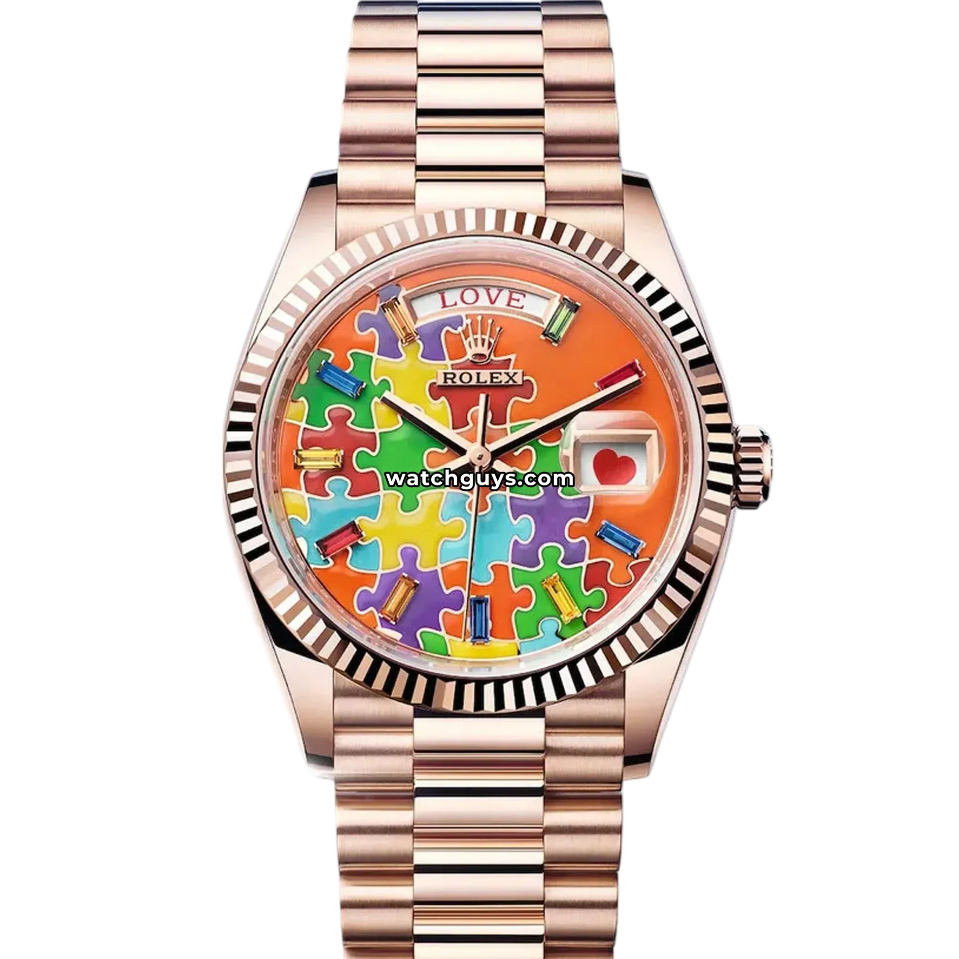 Rolex Day-Date 128235 "Emoji" Puzzle Dial