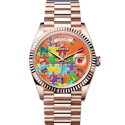 Rolex Day-Date 128235 "Emoji" Puzzle Dial