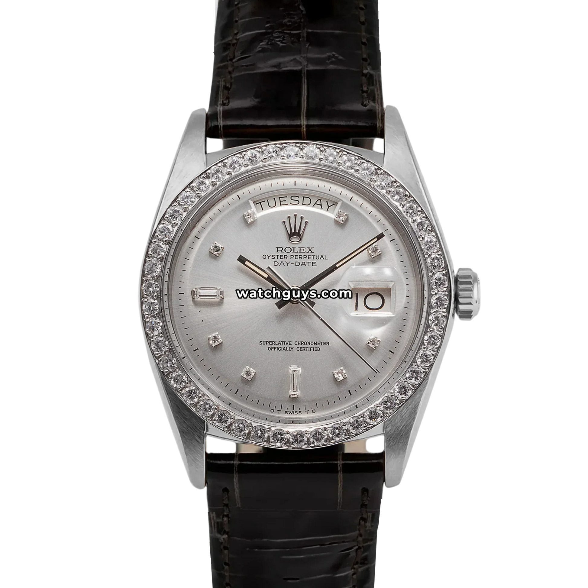 Rolex Day-Date 6613 Silver Diamond