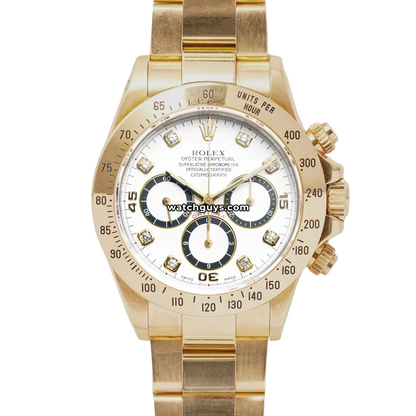 Rolex Daytona Zenith 16528 White Panda Diamond