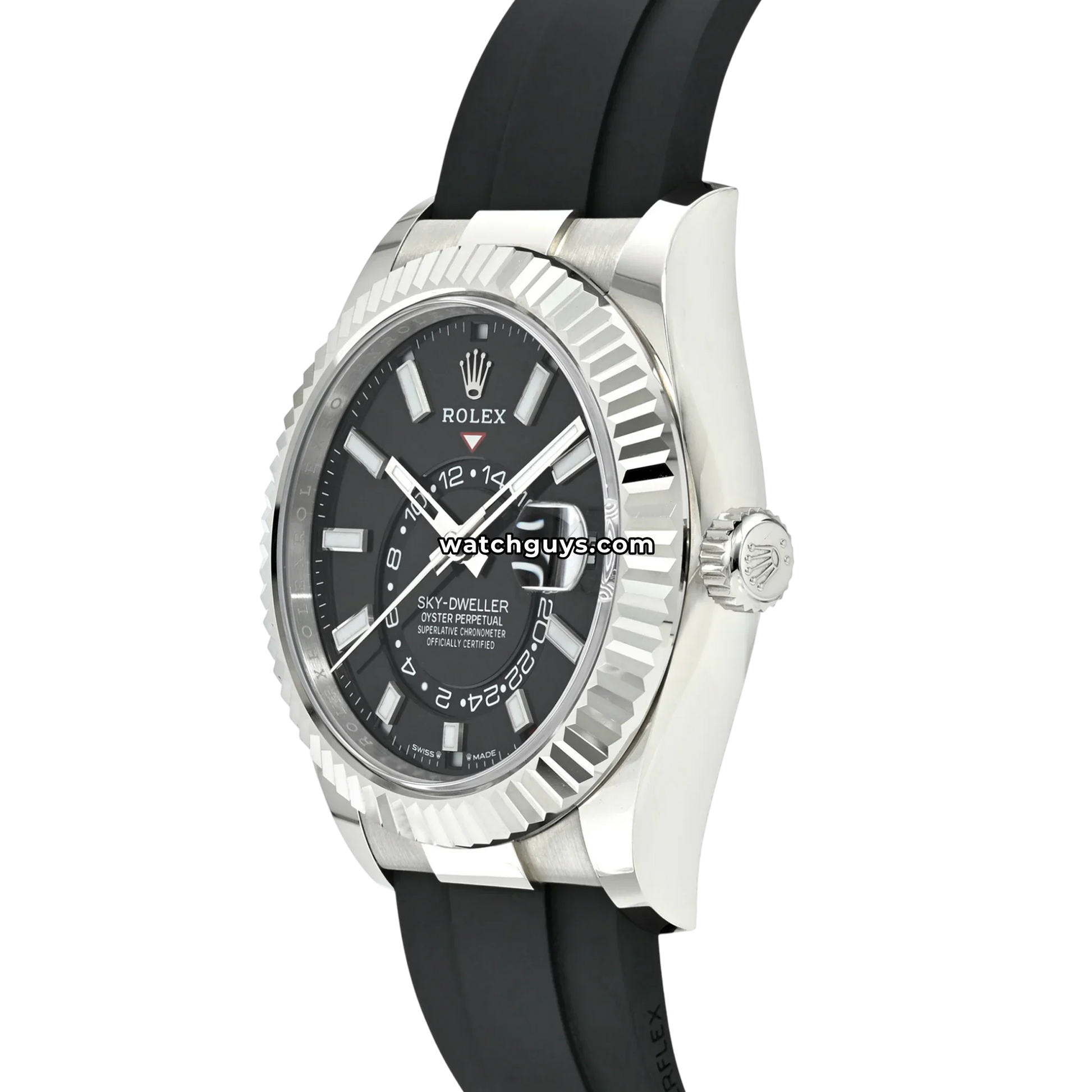 Rolex Sky-Dweller 336239 Black Oysterflex White Gold