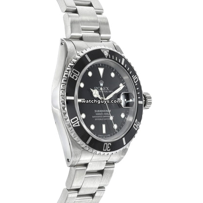 Rolex Submariner 16610 Black Stainless Steel
