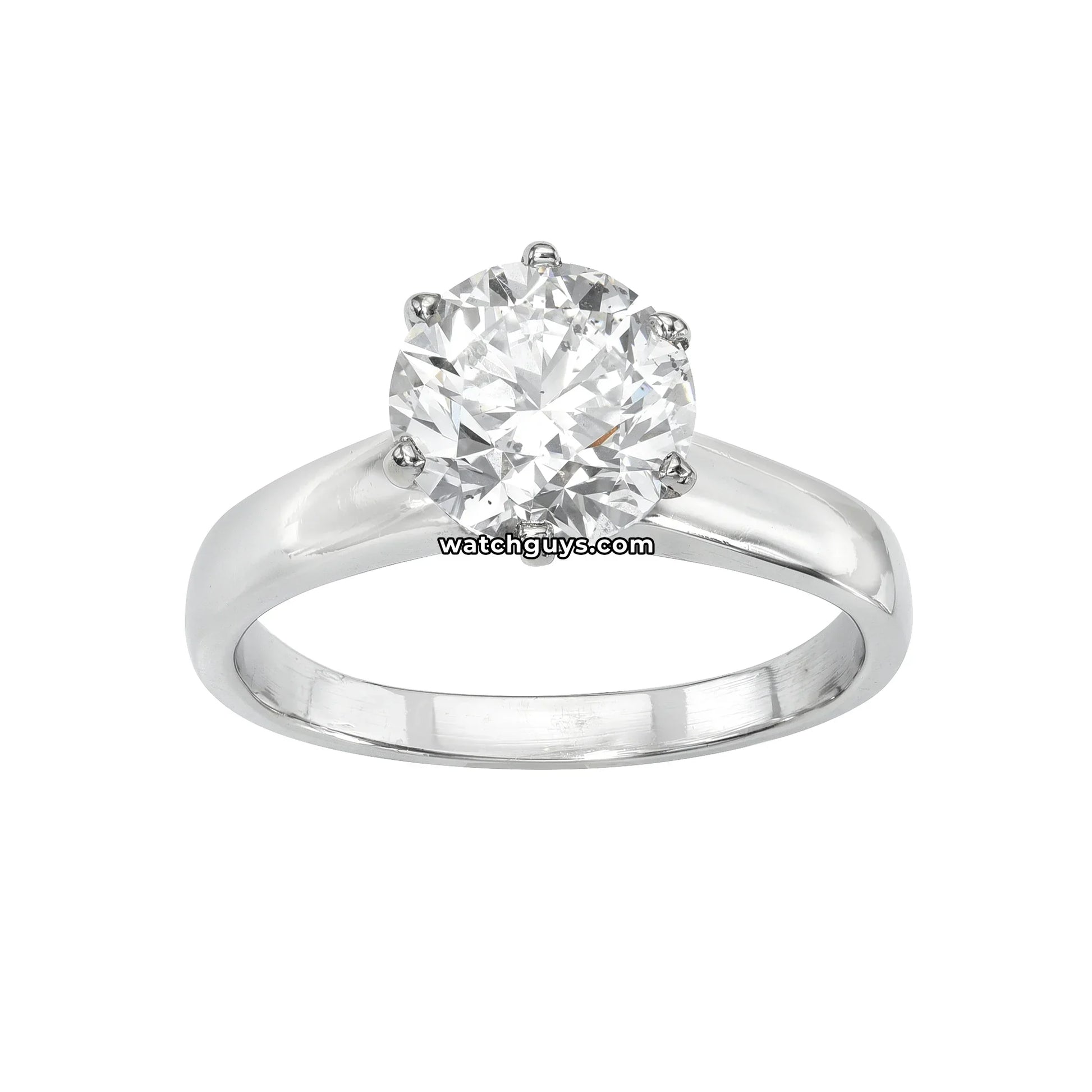 Solitaire Diamond Engagement Ring 2.00 Carat 14K White Gold GIA Certified