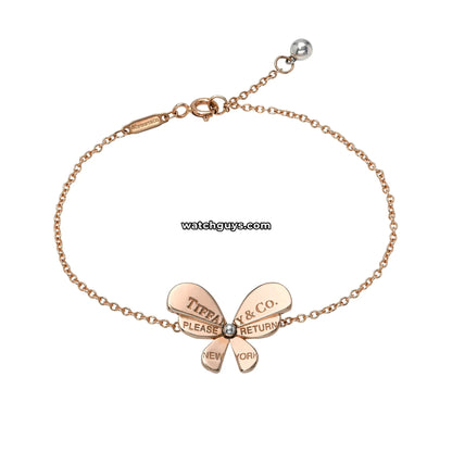 Tiffany & Co. Butterfly Chain Bracelet 18k Rose Gold