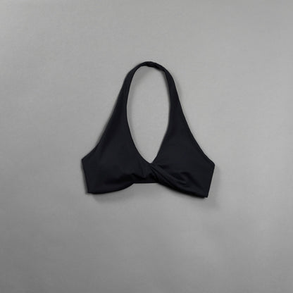 Alpha Black Halter Twist Bra (SALE)