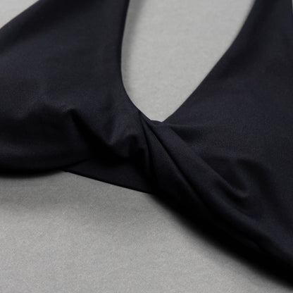 Alpha Black Halter Twist Bra (SALE)