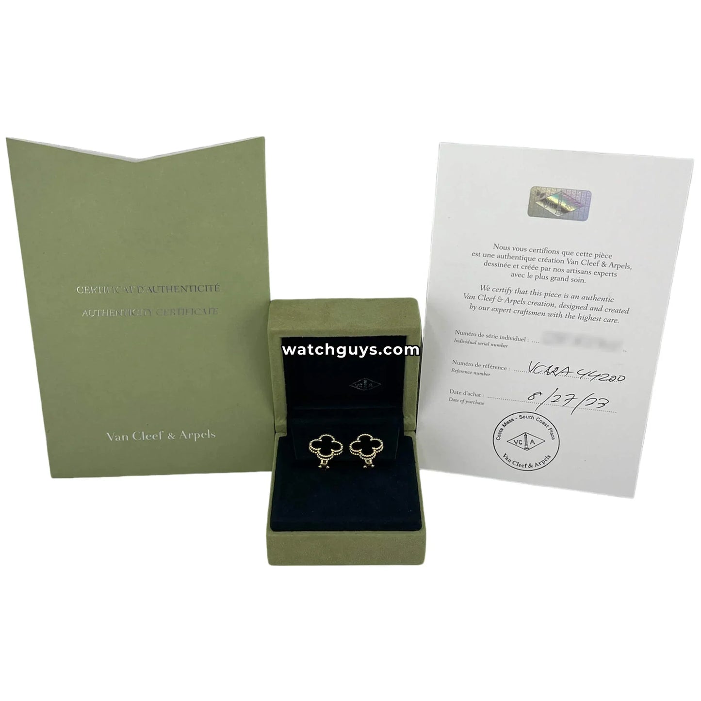 Van Cleef & Arpels Vintage Alhambra Earring Onyx