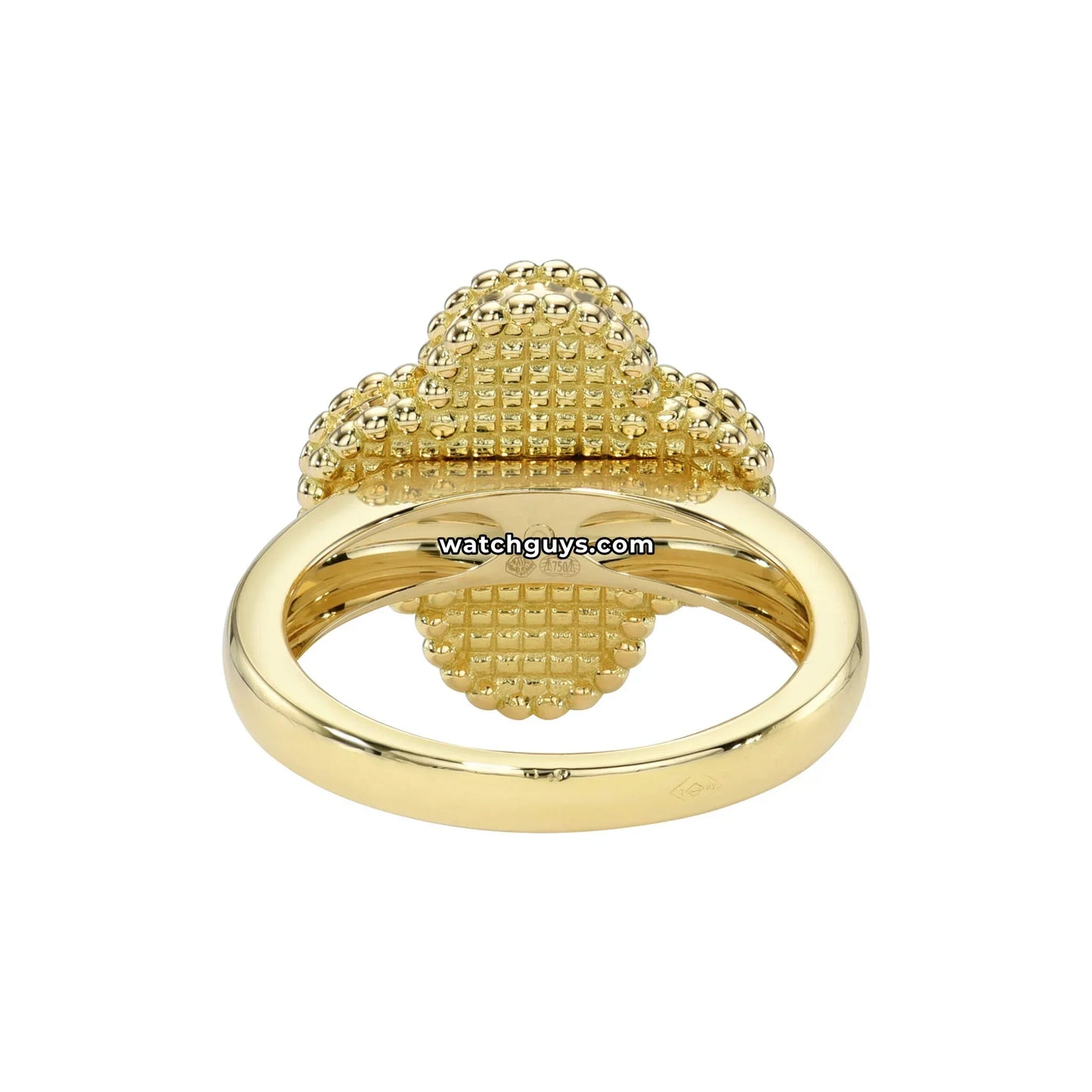 Van Cleef & Arpels Vintage Alhambra Ring Onyx and Diamond